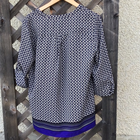 Max Cocos blue and white design tunic blouse - Picture 4 of 11